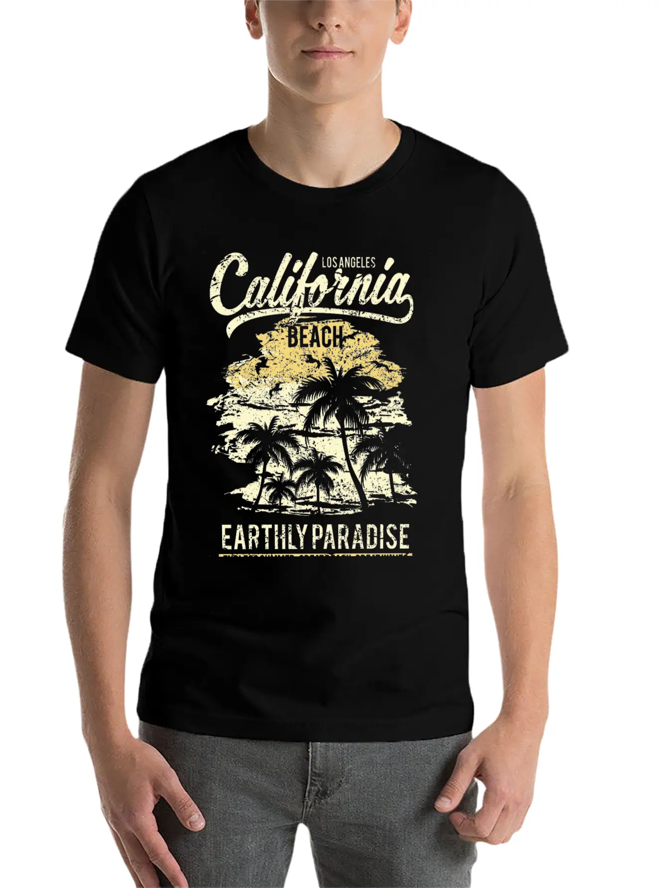 California Beach Unisex Casual T-Shirt – Clean Design For Daily Comfort