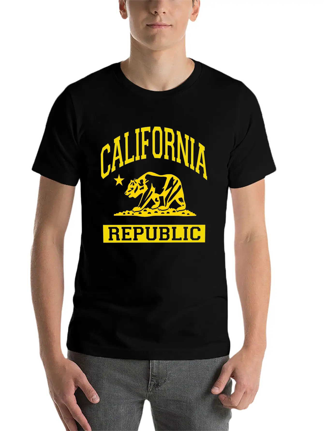 California Republic Flag Unisex Casual T-Shirt – Clean Design For Daily Comfort