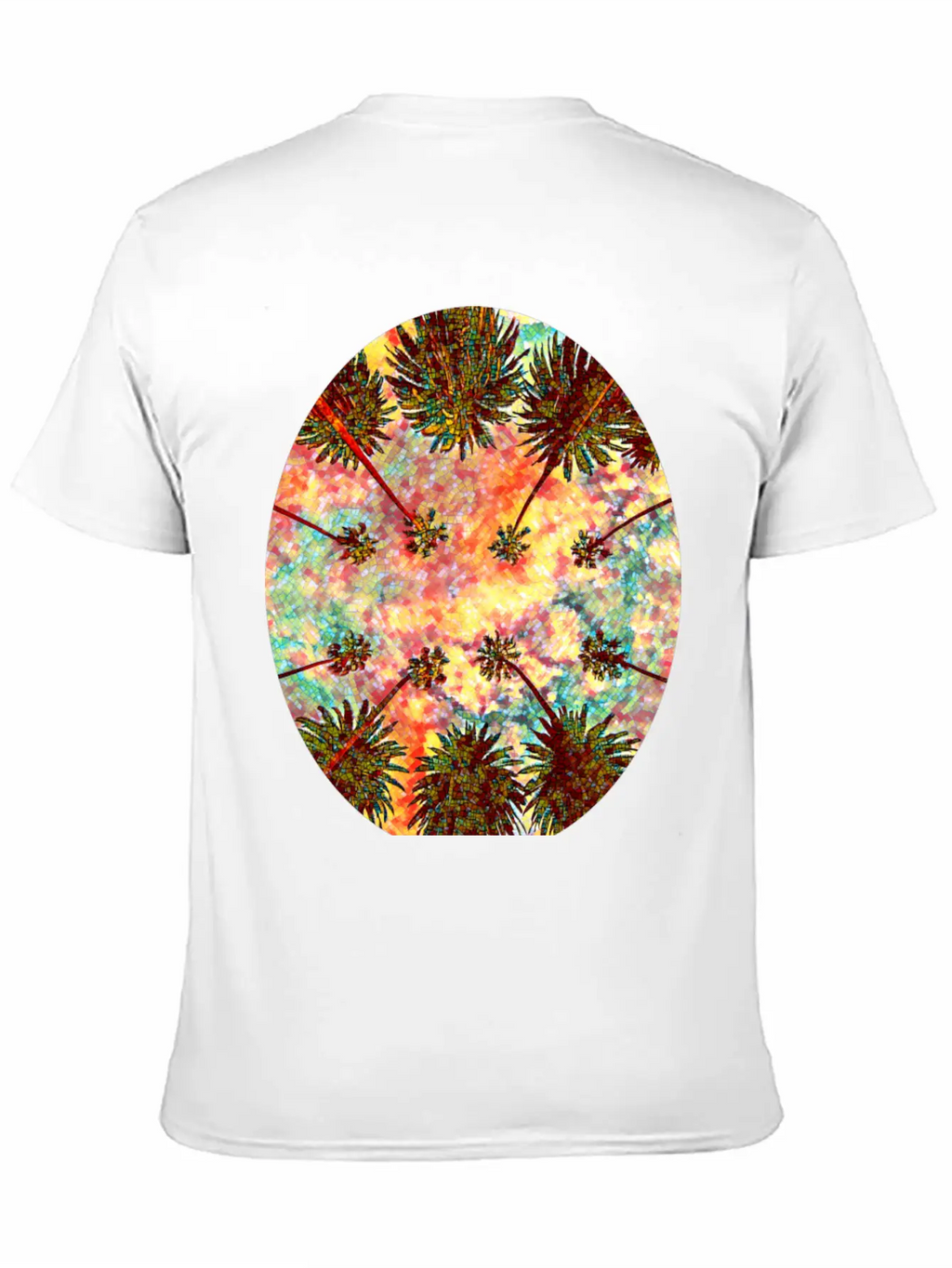 California Sky Mosaic Essential Cotton Tee For Daily Outfits – Unisex Style