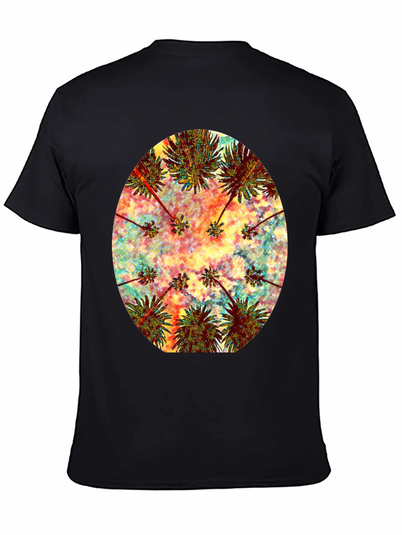 California Sky Mosaic Essential Cotton Tee For Daily Outfits – Unisex Style