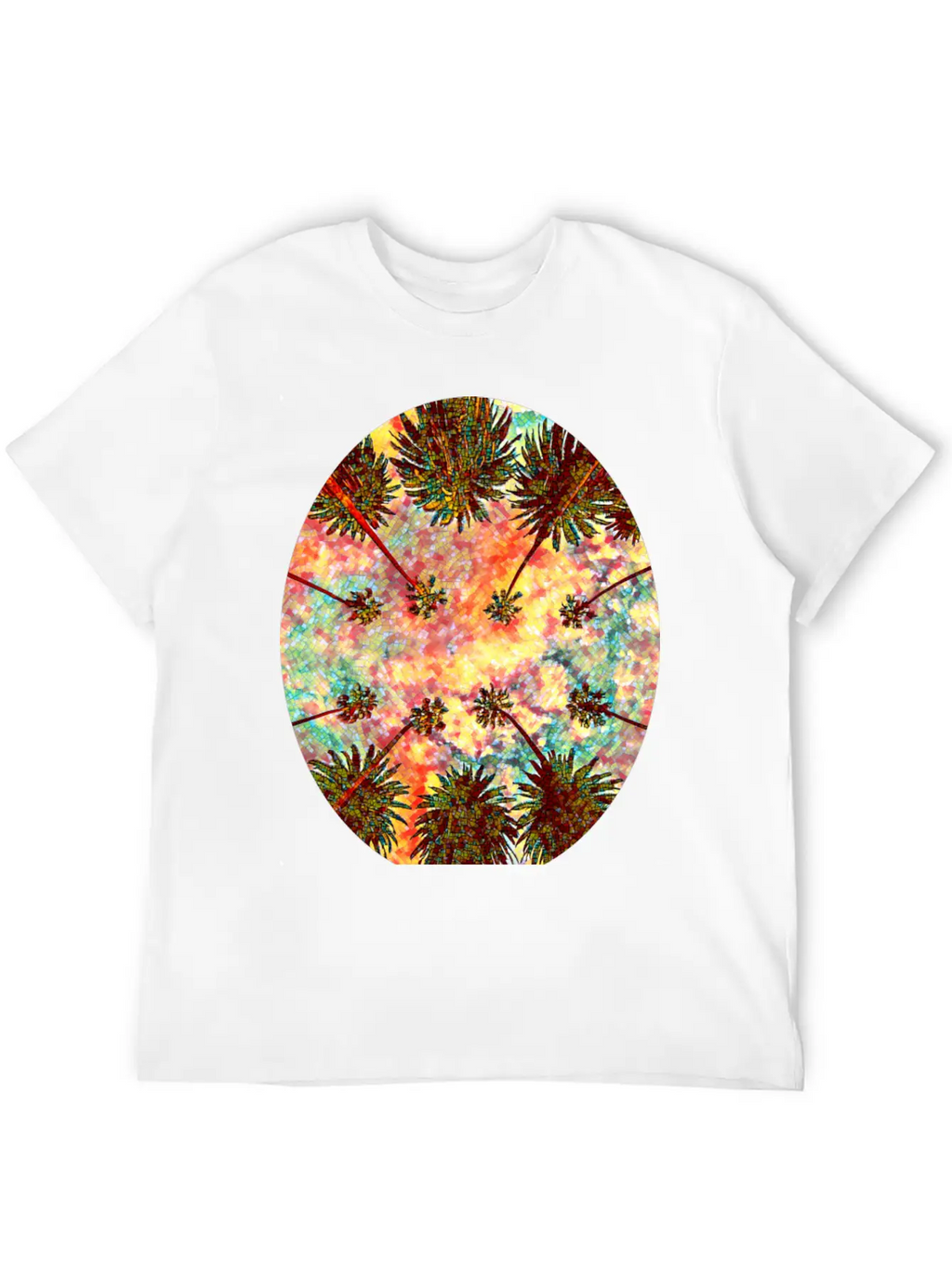 California Sky Mosaic Essential Cotton Tee For Daily Outfits – Unisex Style
