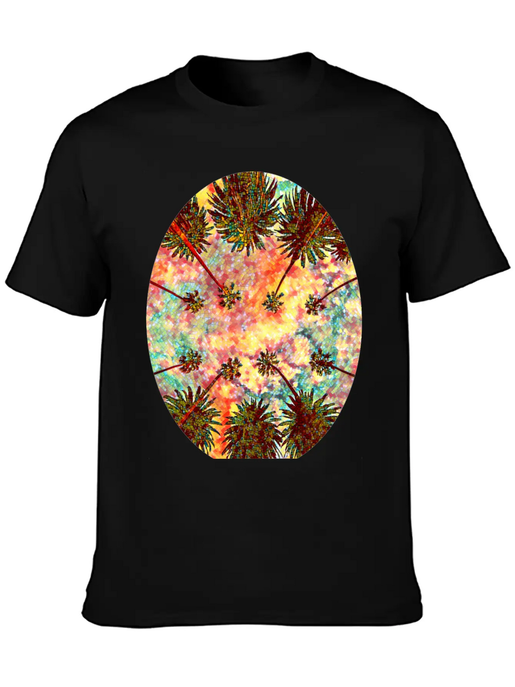 California Sky Mosaic Essential Cotton Tee For Daily Outfits – Unisex Style