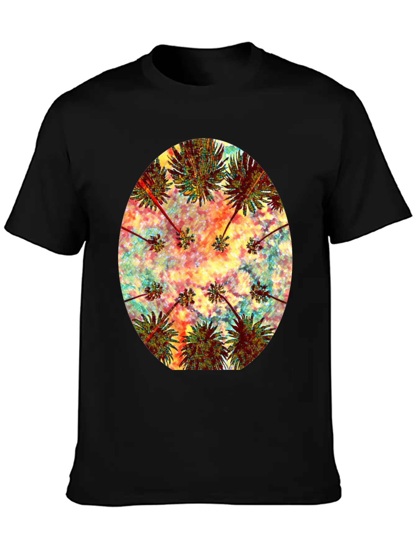 California Sky Mosaic Essential Cotton Tee For Daily Outfits – Unisex Style