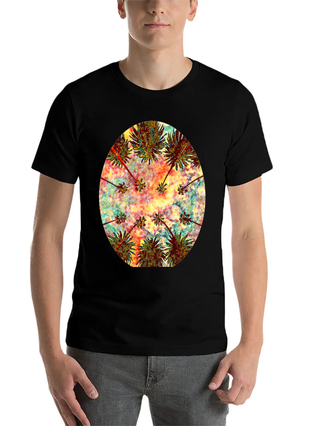 California Sky Mosaic Essential Cotton Tee For Daily Outfits – Unisex Style