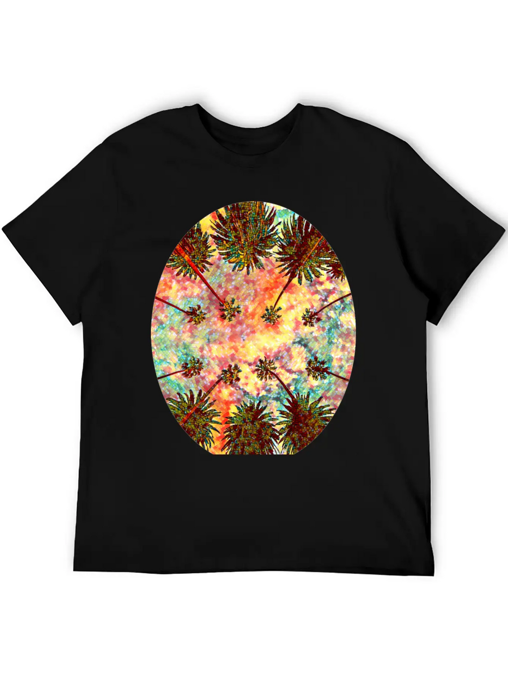 California Sky Mosaic Essential Cotton Tee For Daily Outfits – Unisex Style