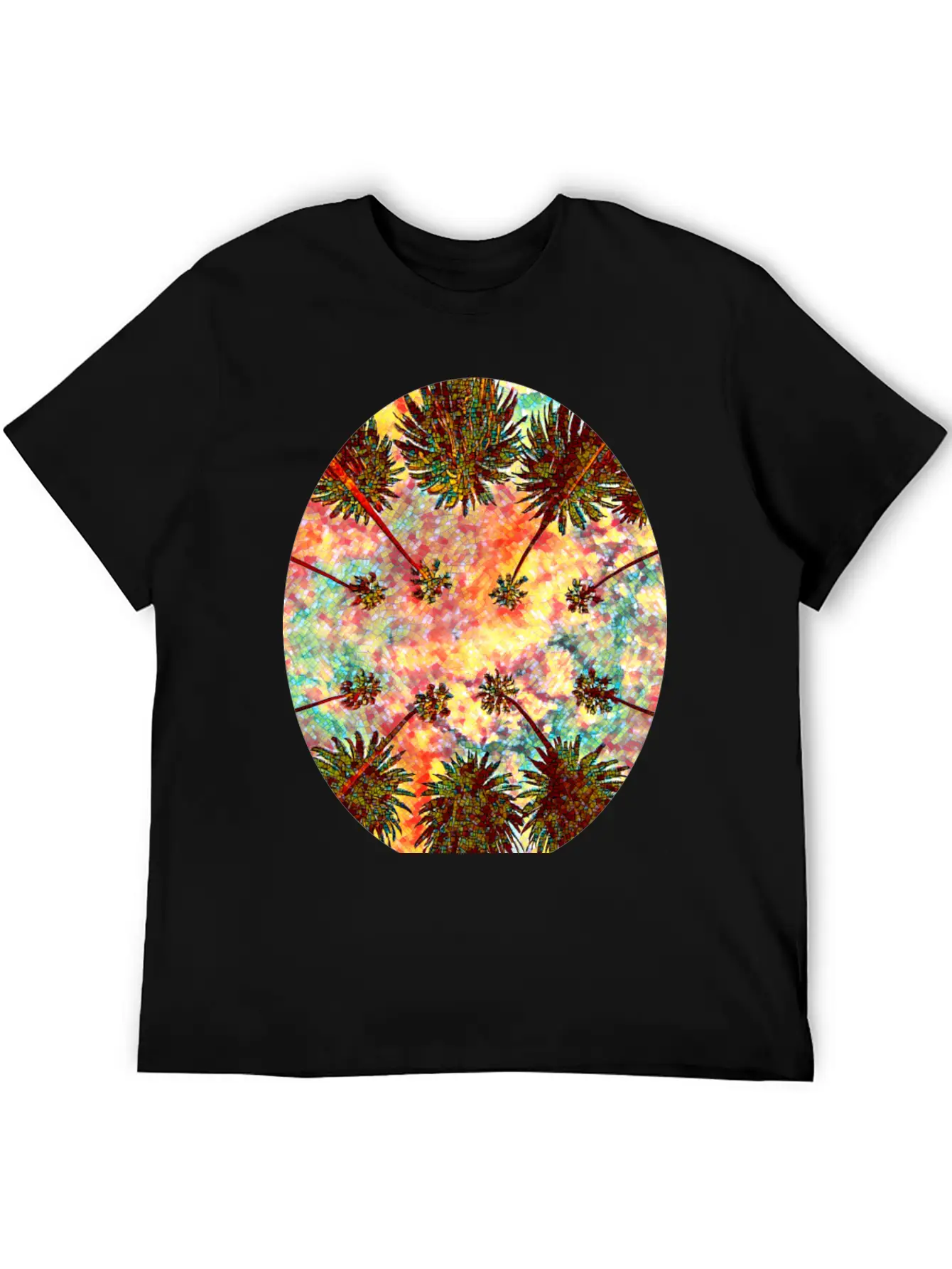 California Sky Mosaic Essential Cotton Tee For Daily Outfits – Unisex Style