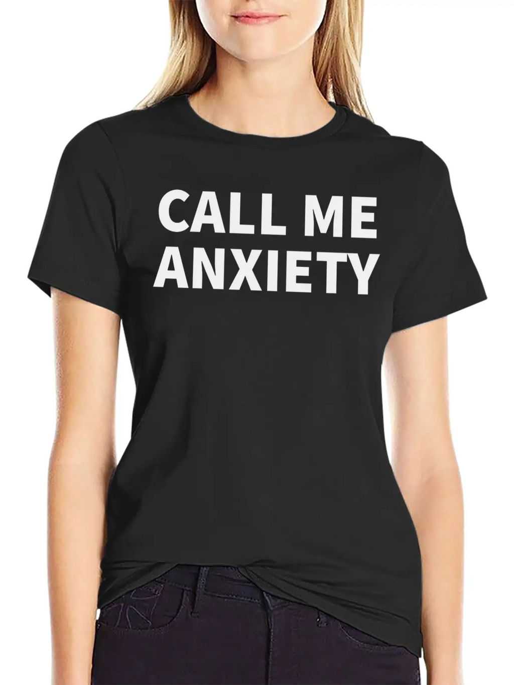 Call Me Anxiety Unisex Short Sleeve Soft Cotton T-Shirt – Casual Everyday Wear