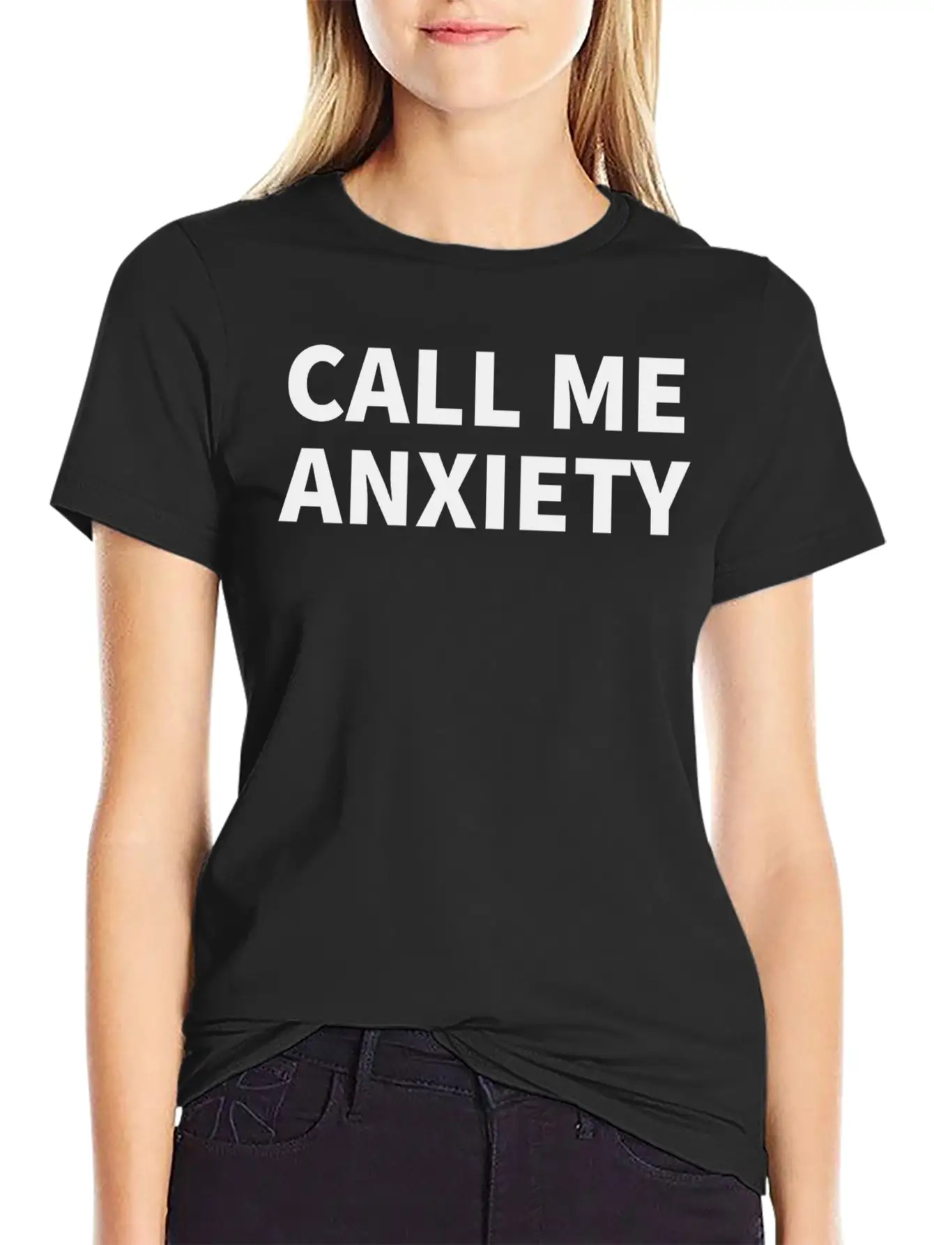 Call Me Anxiety Unisex Short Sleeve Soft Cotton T-Shirt – Casual Everyday Wear