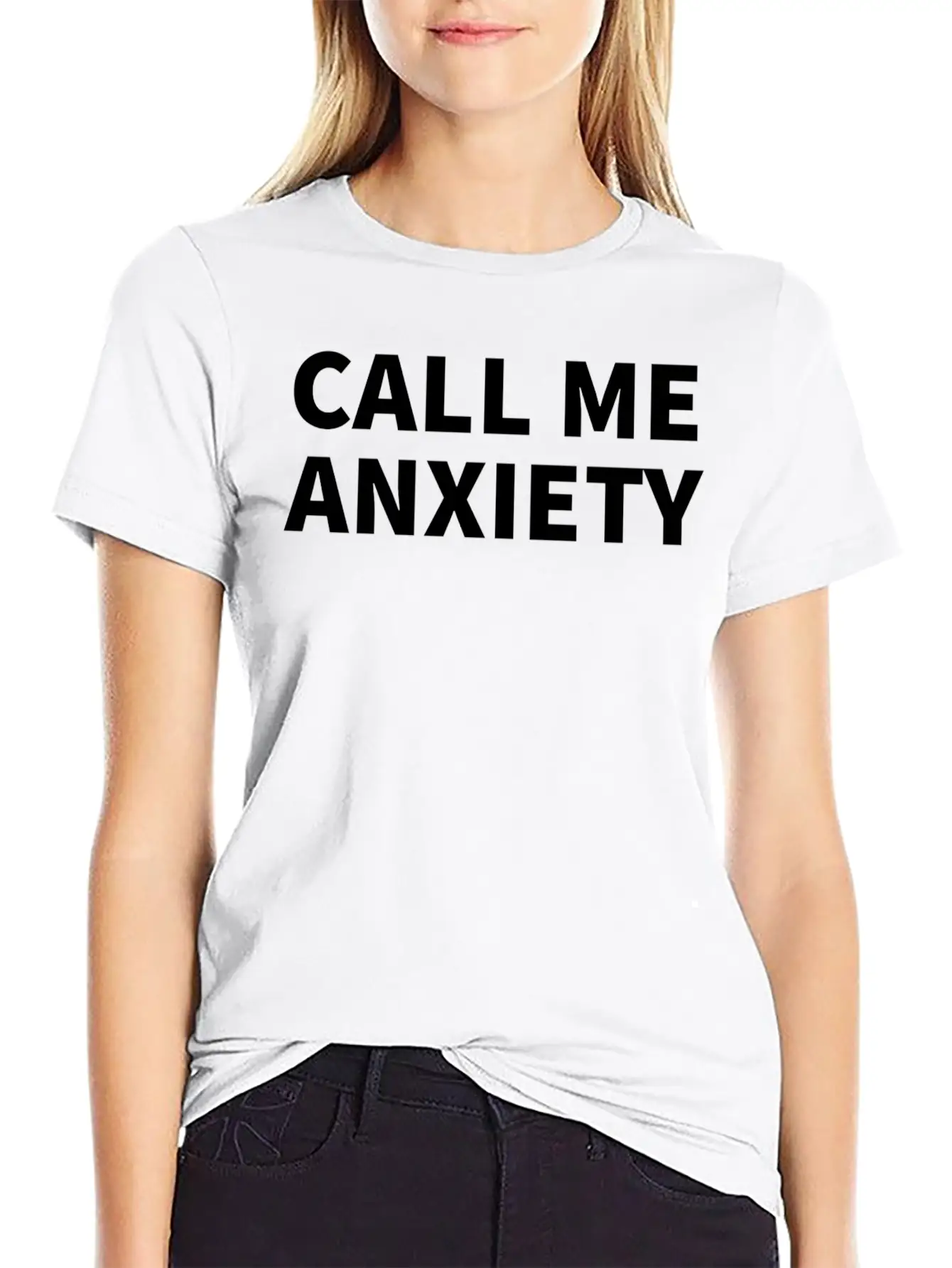 Call Me Anxiety Unisex Short Sleeve Soft Cotton T-Shirt – Casual Everyday Wear