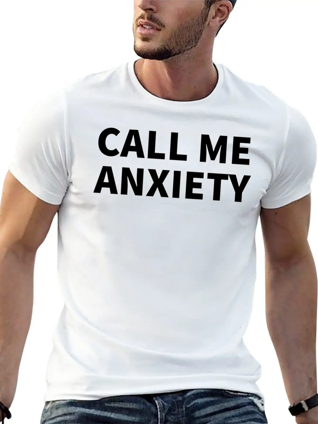 Call Me Anxiety Unisex Short Sleeve Soft Cotton T-Shirt – Casual Everyday Wear