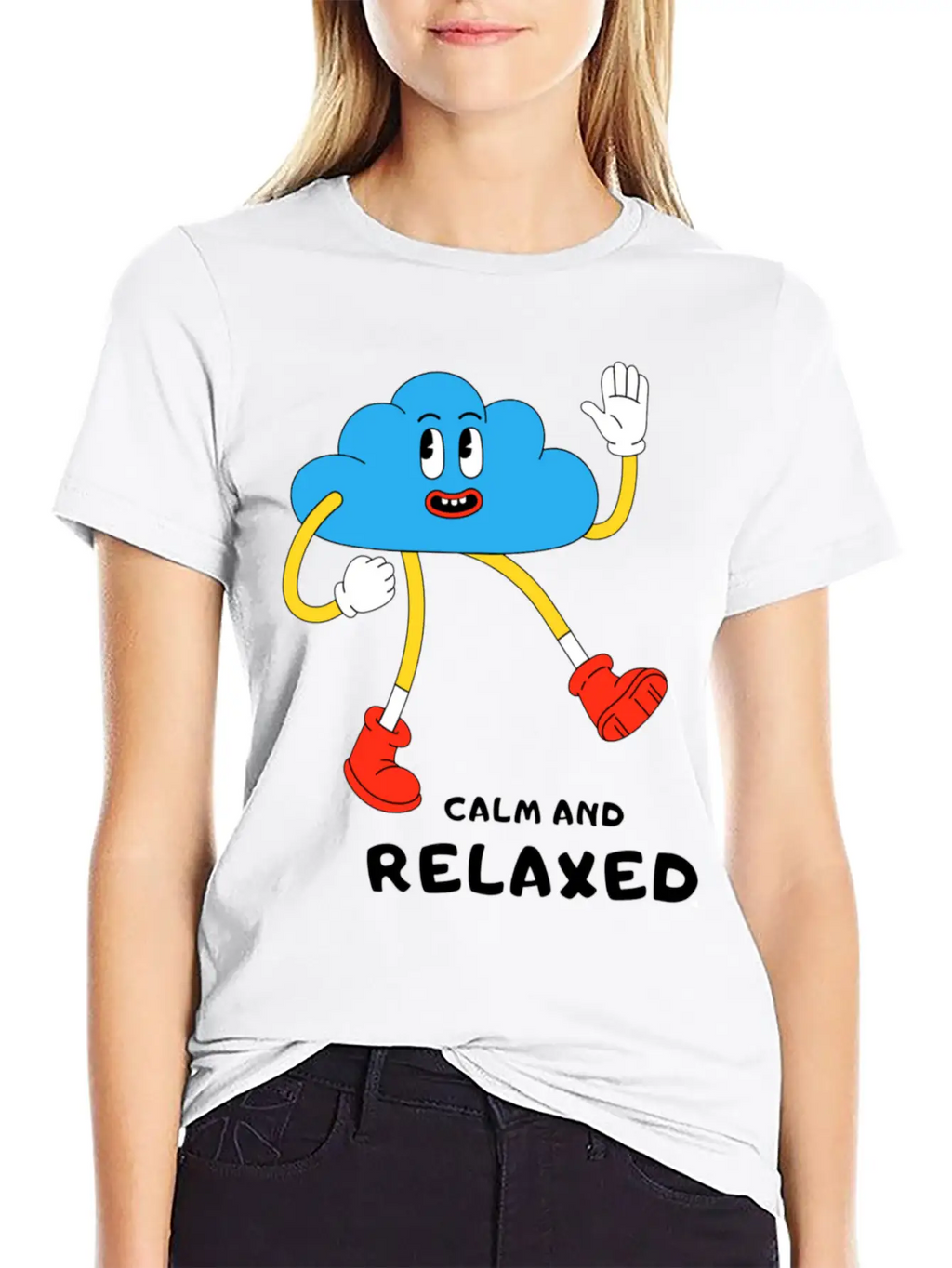 Calm And Relaxed Unisex Short Sleeve Soft Cotton T-Shirt – Casual Everyday Wear