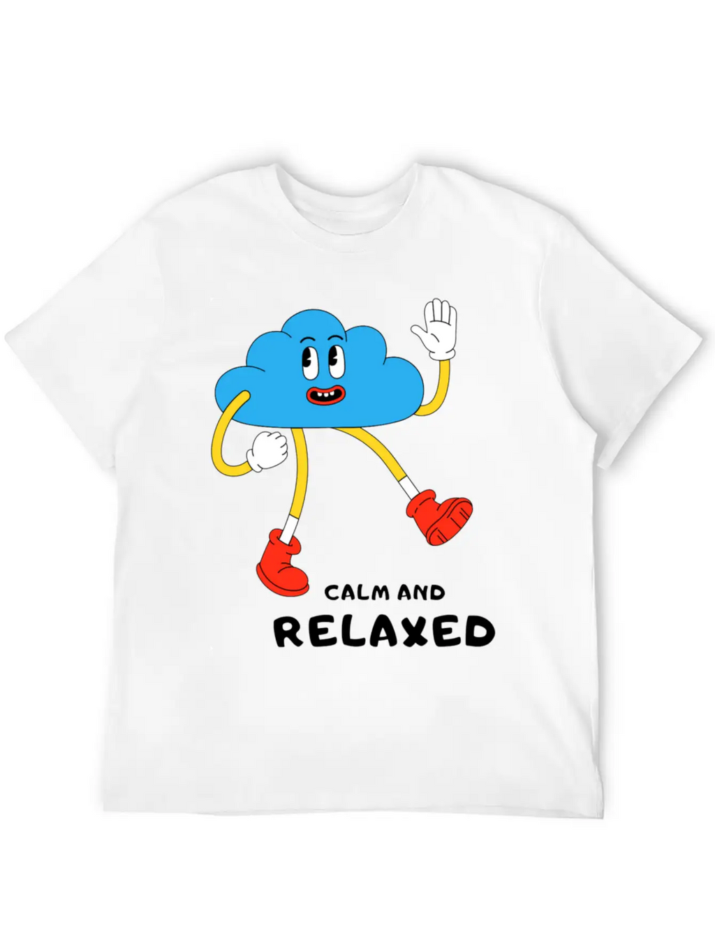 Calm And Relaxed Unisex Short Sleeve Soft Cotton T-Shirt – Casual Everyday Wear