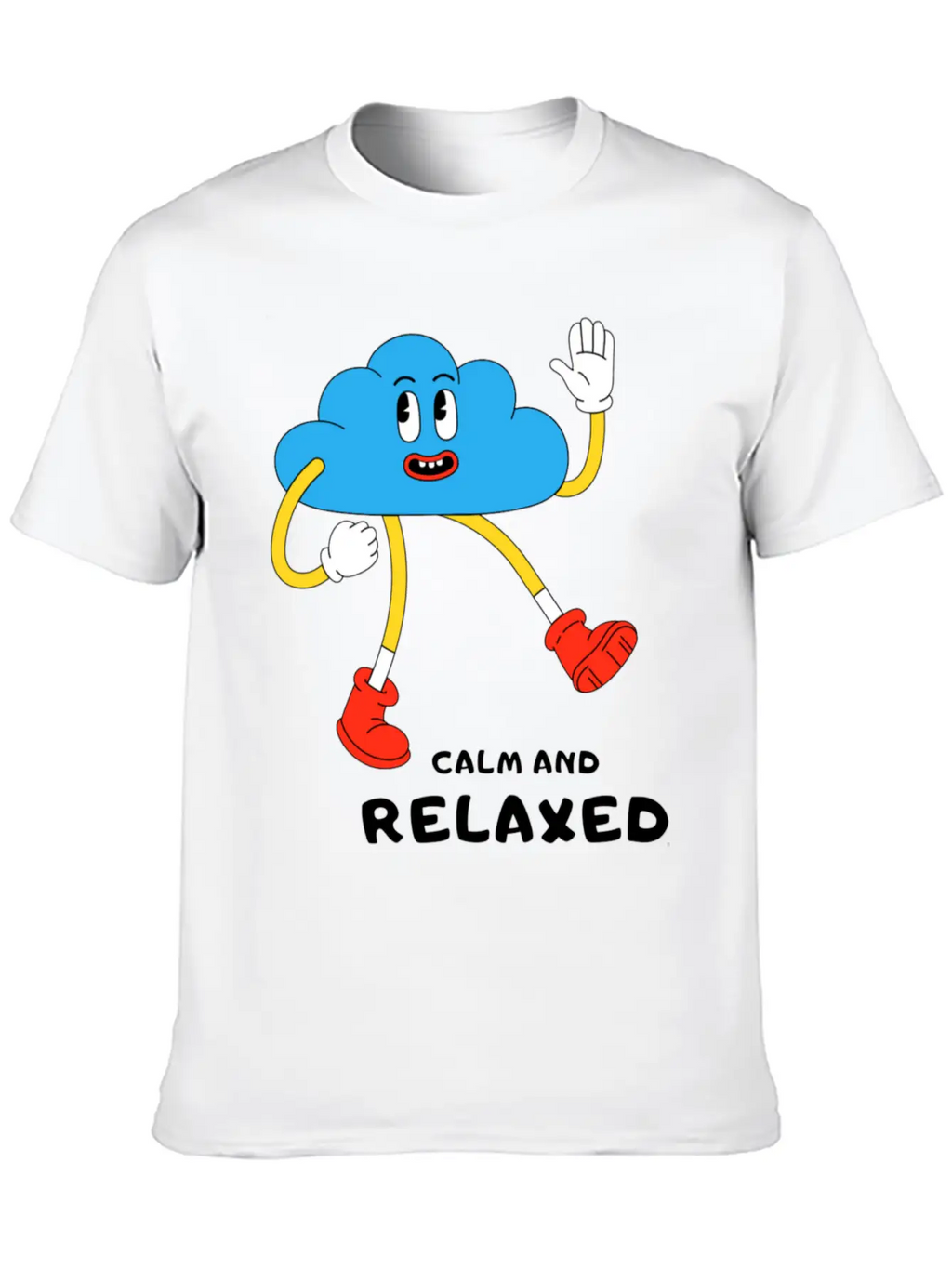 Calm And Relaxed Unisex Short Sleeve Soft Cotton T-Shirt – Casual Everyday Wear