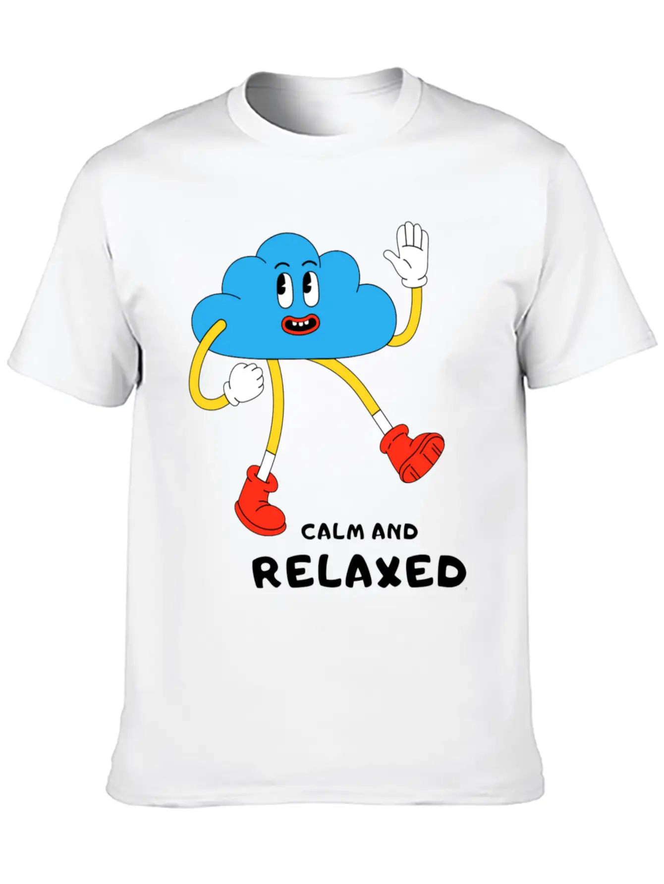 Calm And Relaxed Unisex Short Sleeve Soft Cotton T-Shirt – Casual Everyday Wear