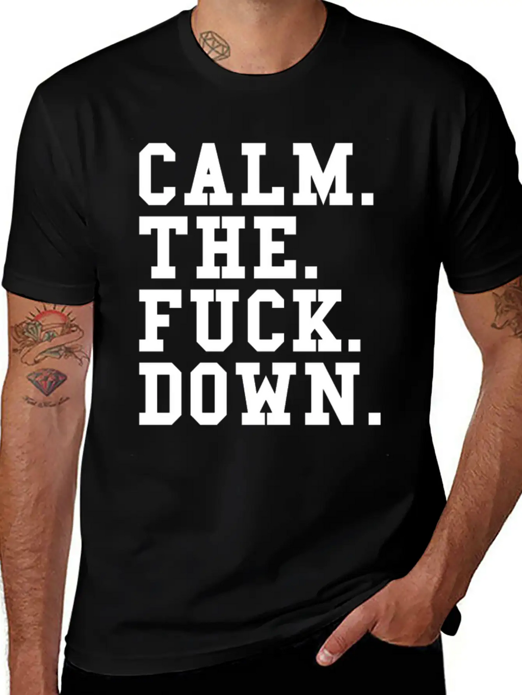 Calm The Fck Down Breathable Soft Cotton T-Shirt – Timeless Casual Look