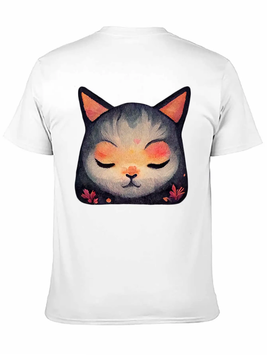 Calm Zen Cat Unisex Short Sleeve Soft Cotton T-Shirt – Casual Everyday Wear