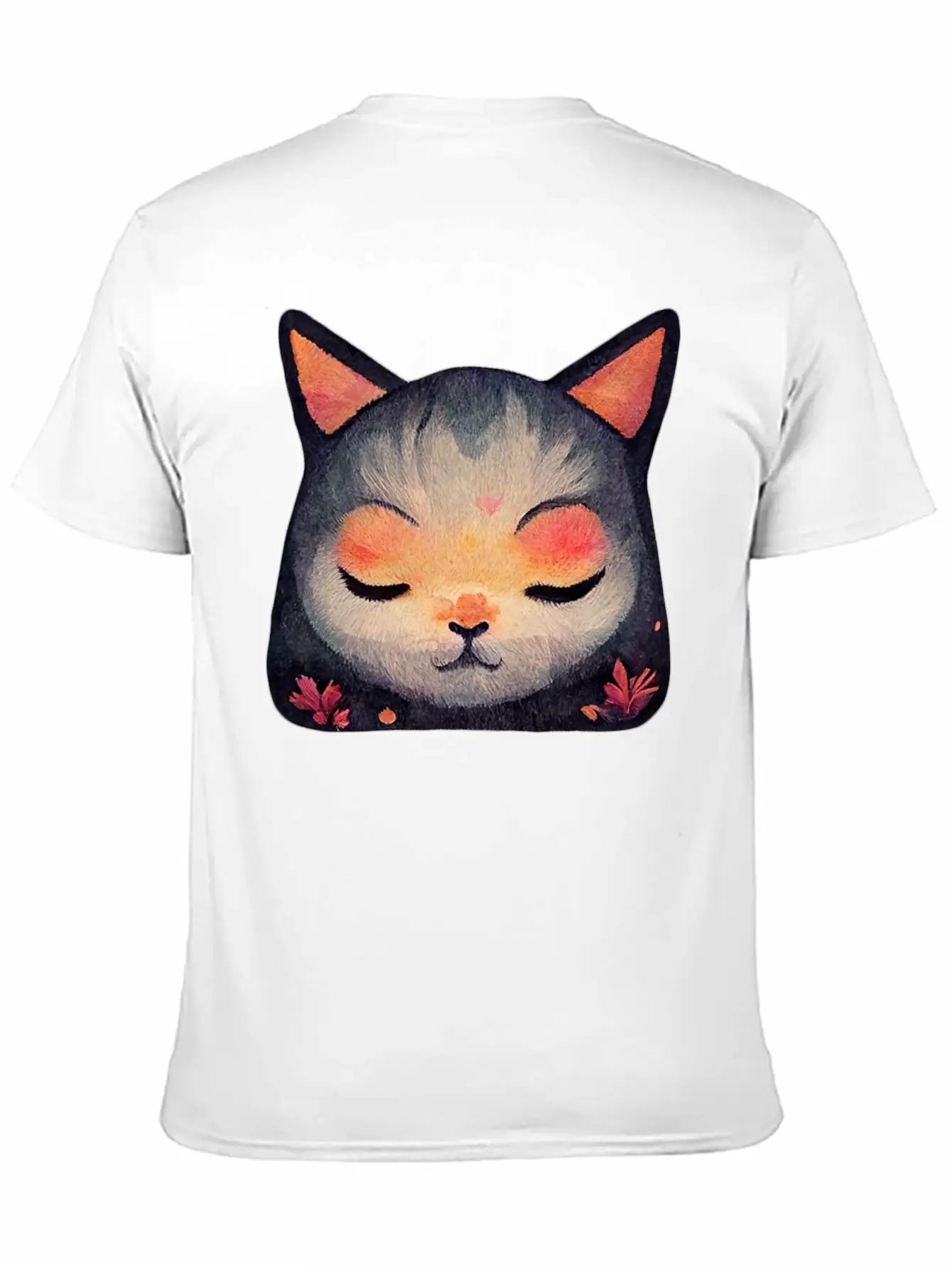 Calm Zen Cat Unisex Short Sleeve Soft Cotton T-Shirt – Casual Everyday Wear