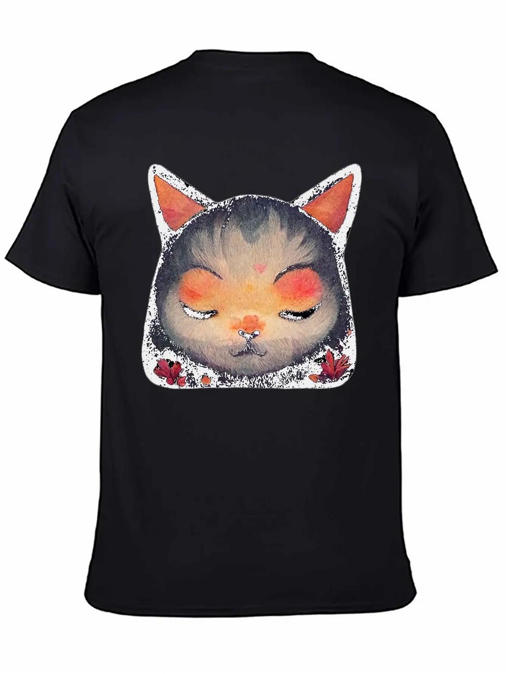 Calm Zen Cat Unisex Short Sleeve Soft Cotton T-Shirt – Casual Everyday Wear