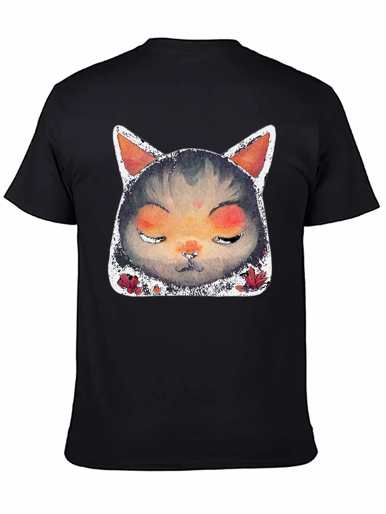 Calm Zen Cat Unisex Short Sleeve Soft Cotton T-Shirt – Casual Everyday Wear