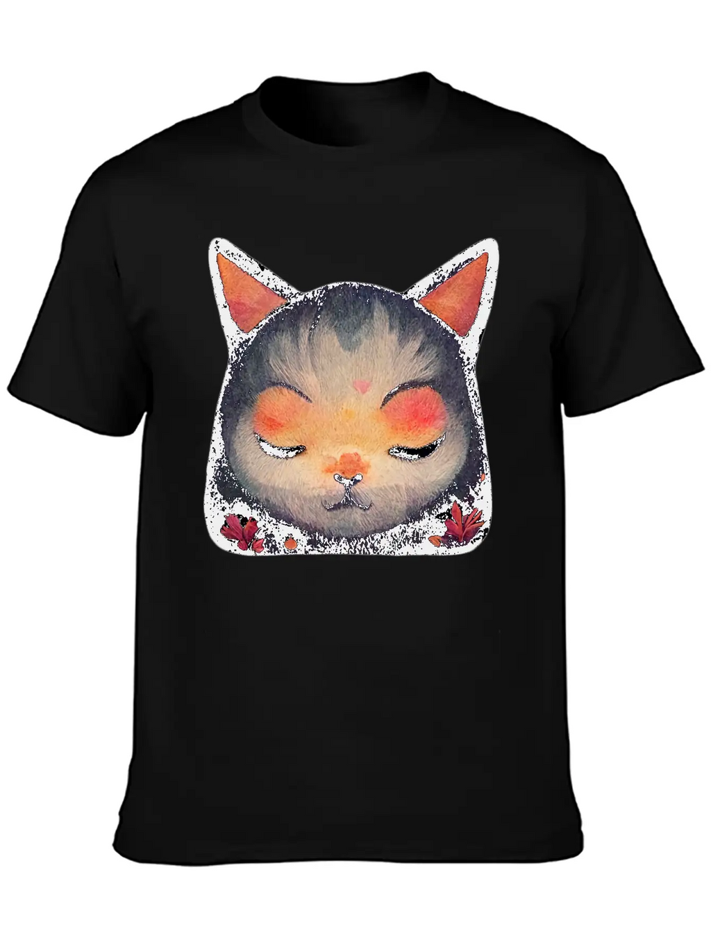 Calm Zen Cat Unisex Short Sleeve Soft Cotton T-Shirt – Casual Everyday Wear
