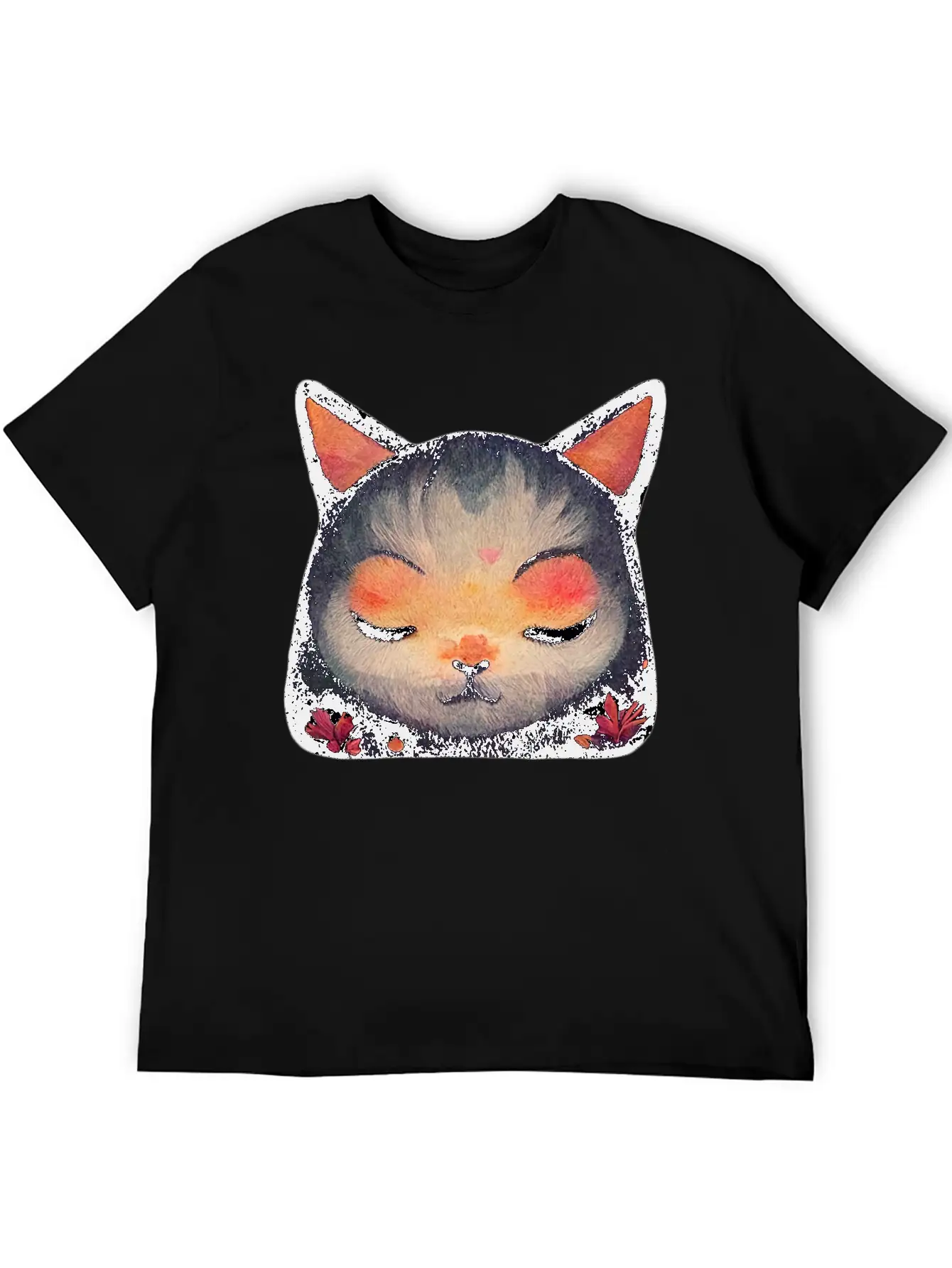 Calm Zen Cat Unisex Short Sleeve Soft Cotton T-Shirt – Casual Everyday Wear