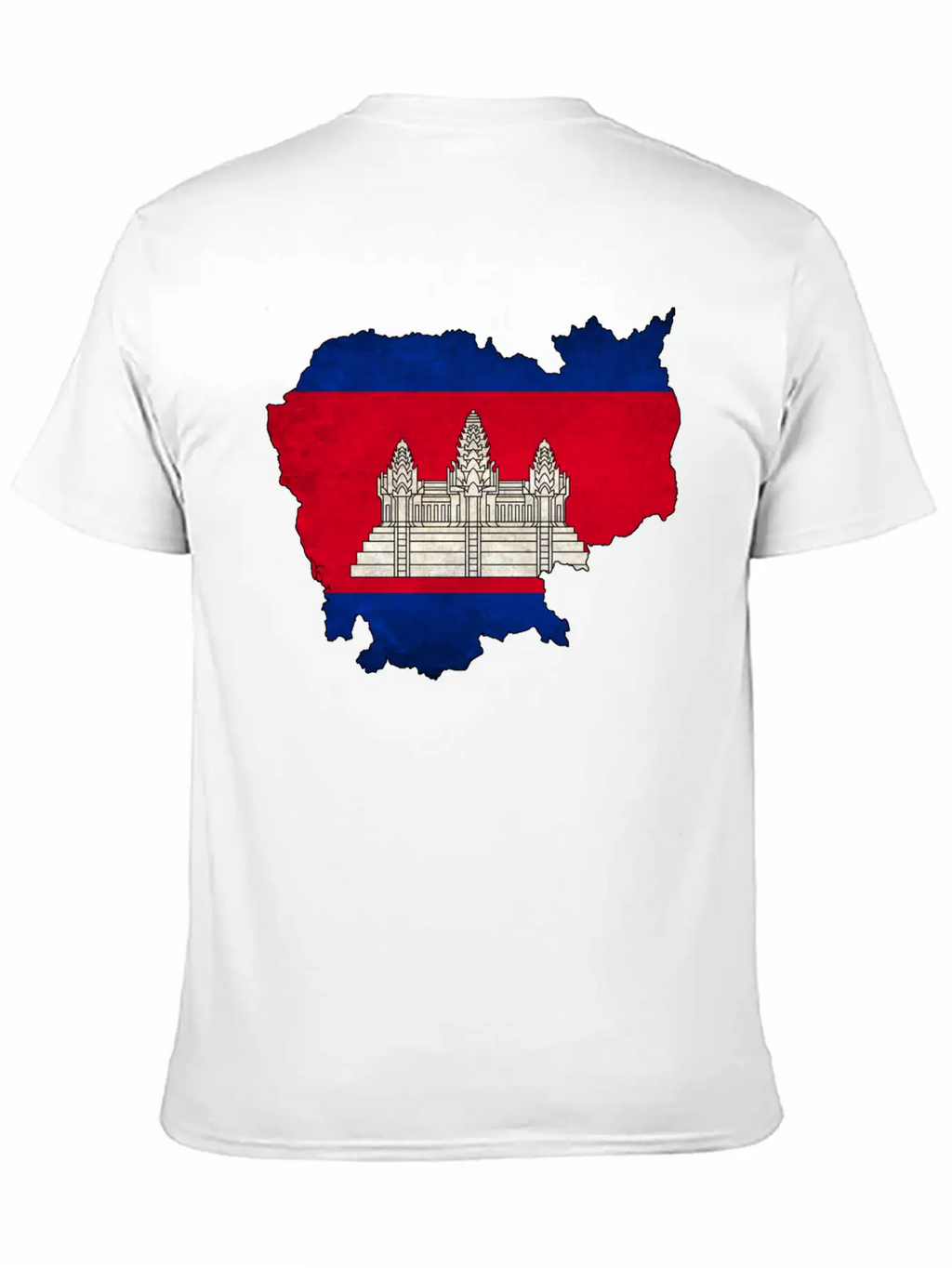 Cambodia Flag Map Casual Graphic T-Shirt – Simple And Comfortable Daily Wear
