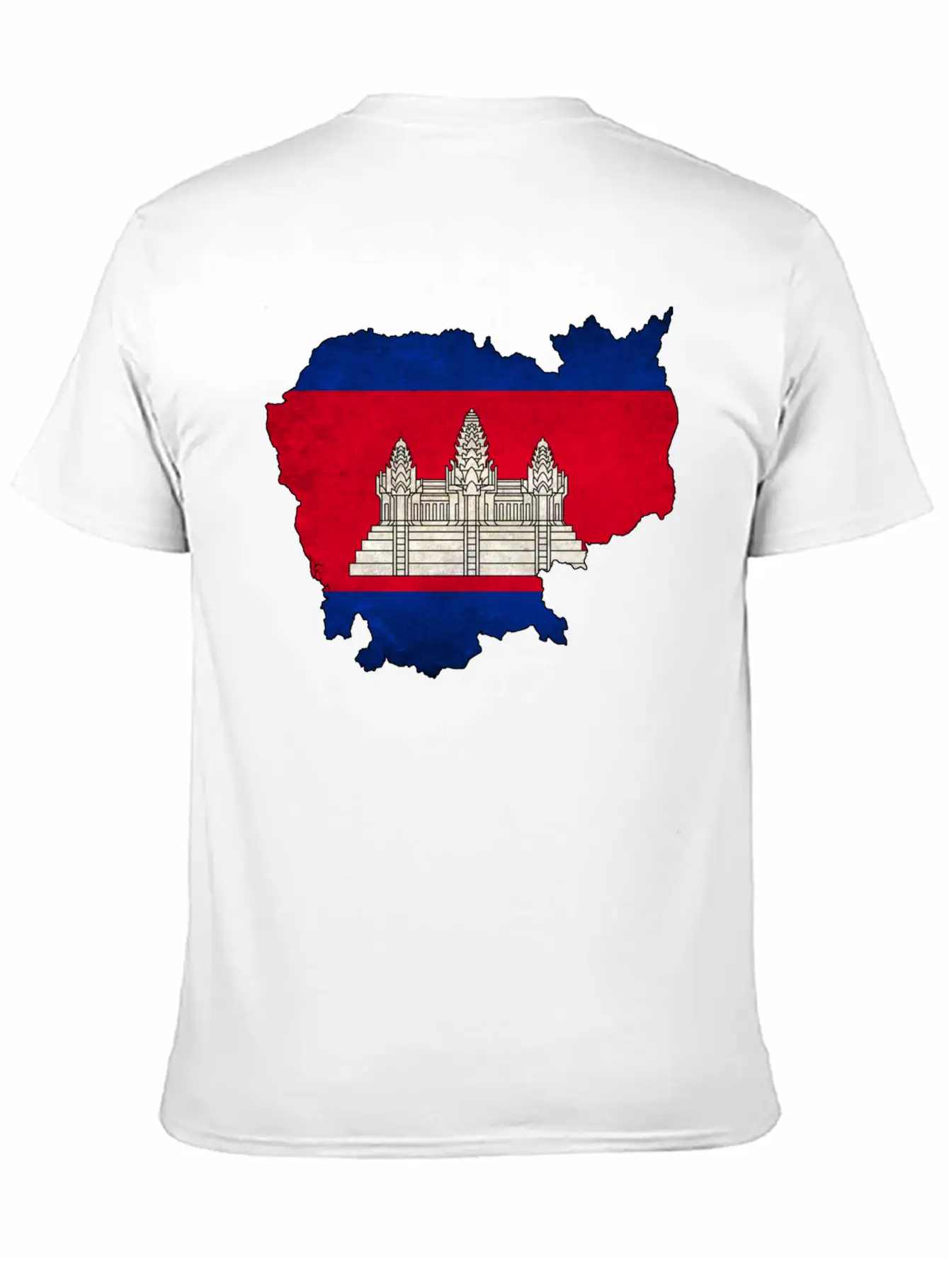 Cambodia Flag Map Casual Graphic T-Shirt – Simple And Comfortable Daily Wear