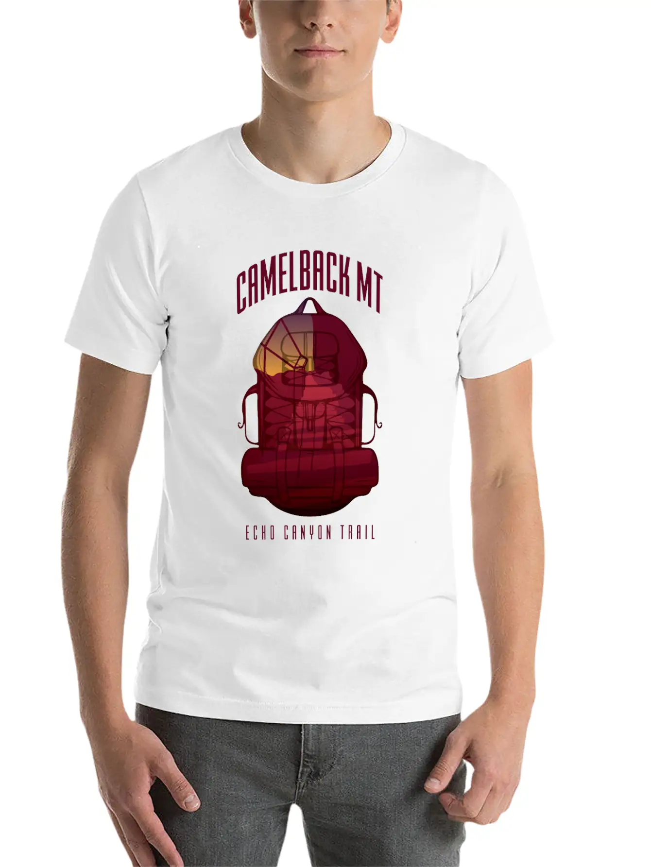 Camelback Mountain - Echo Canyon Trail Essential Cotton Tee For Daily Outfits – Unisex Style