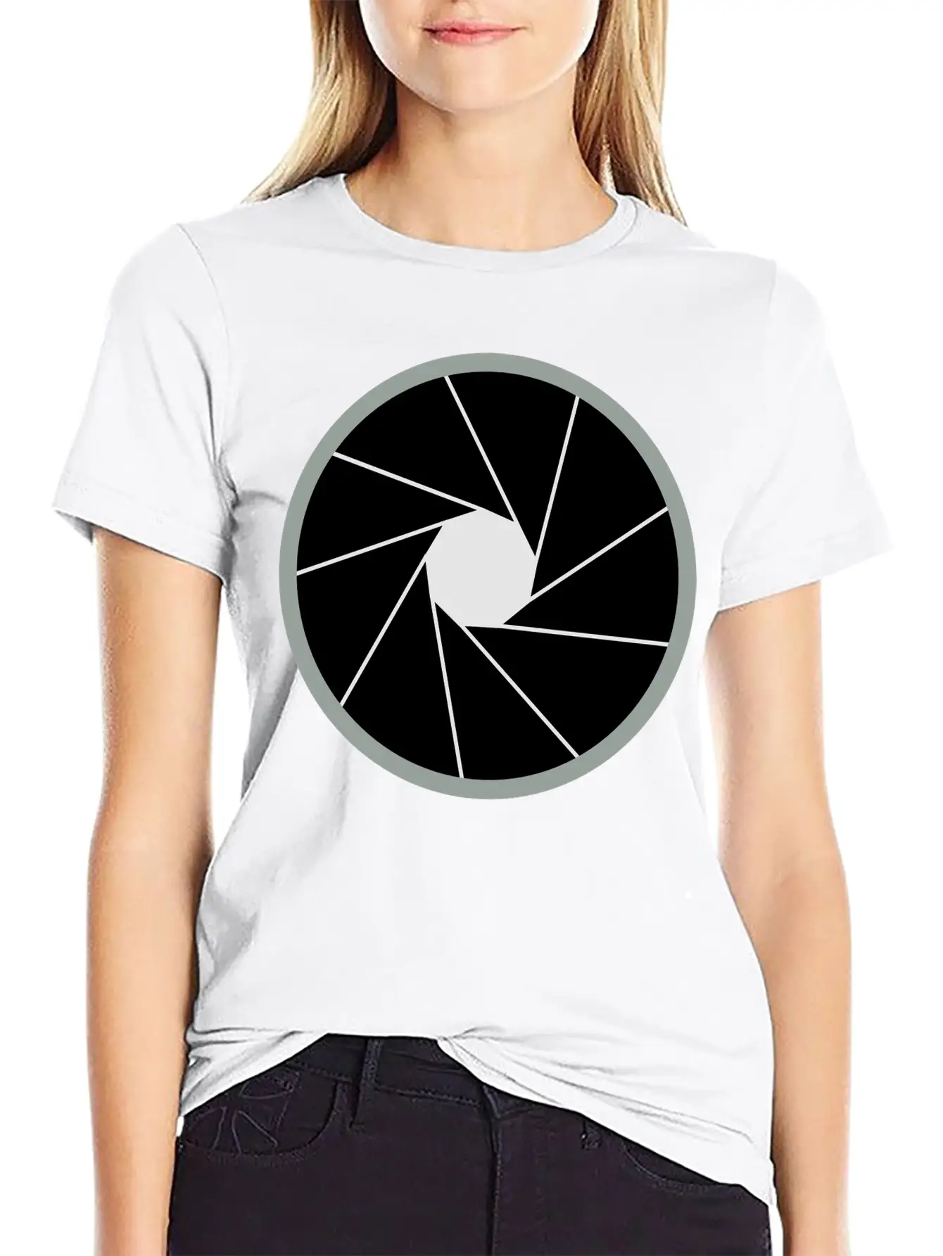 Camera Aperture Unisex Short Sleeve Soft Cotton T-Shirt – Casual Everyday Wear