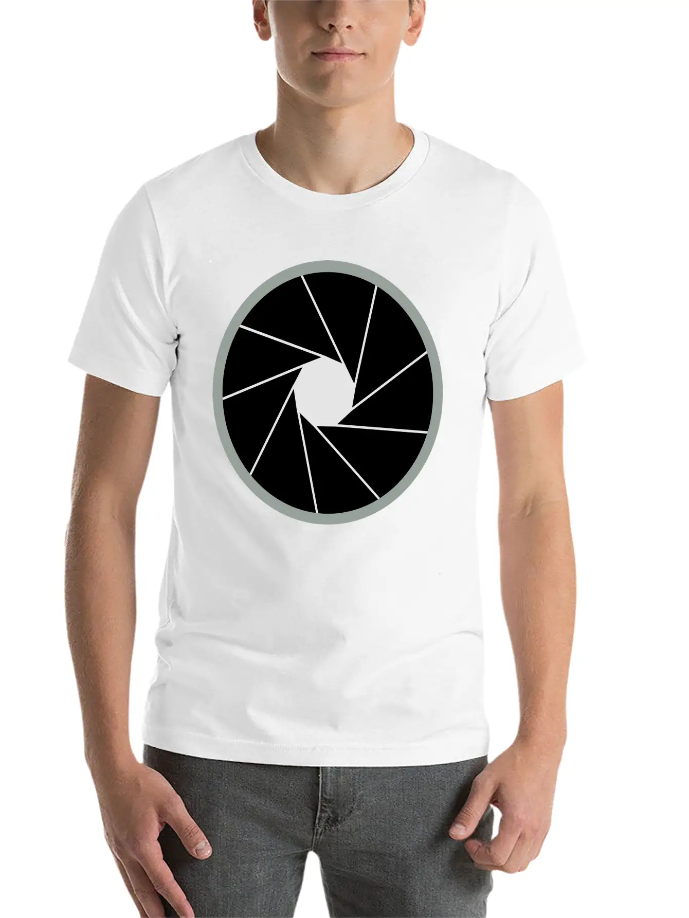 Camera Aperture Unisex Short Sleeve Soft Cotton T-Shirt – Casual Everyday Wear