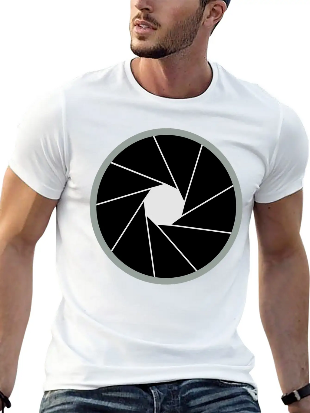 Camera Aperture Unisex Short Sleeve Soft Cotton T-Shirt – Casual Everyday Wear
