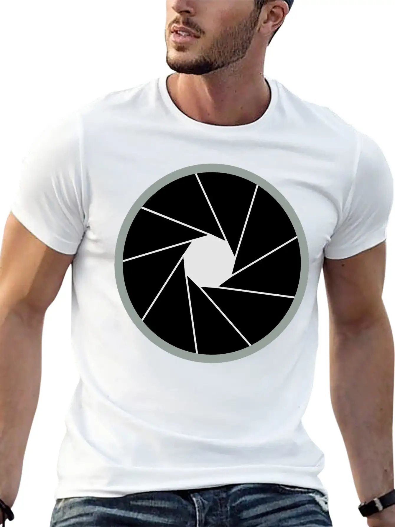 Camera Aperture Unisex Short Sleeve Soft Cotton T-Shirt – Casual Everyday Wear