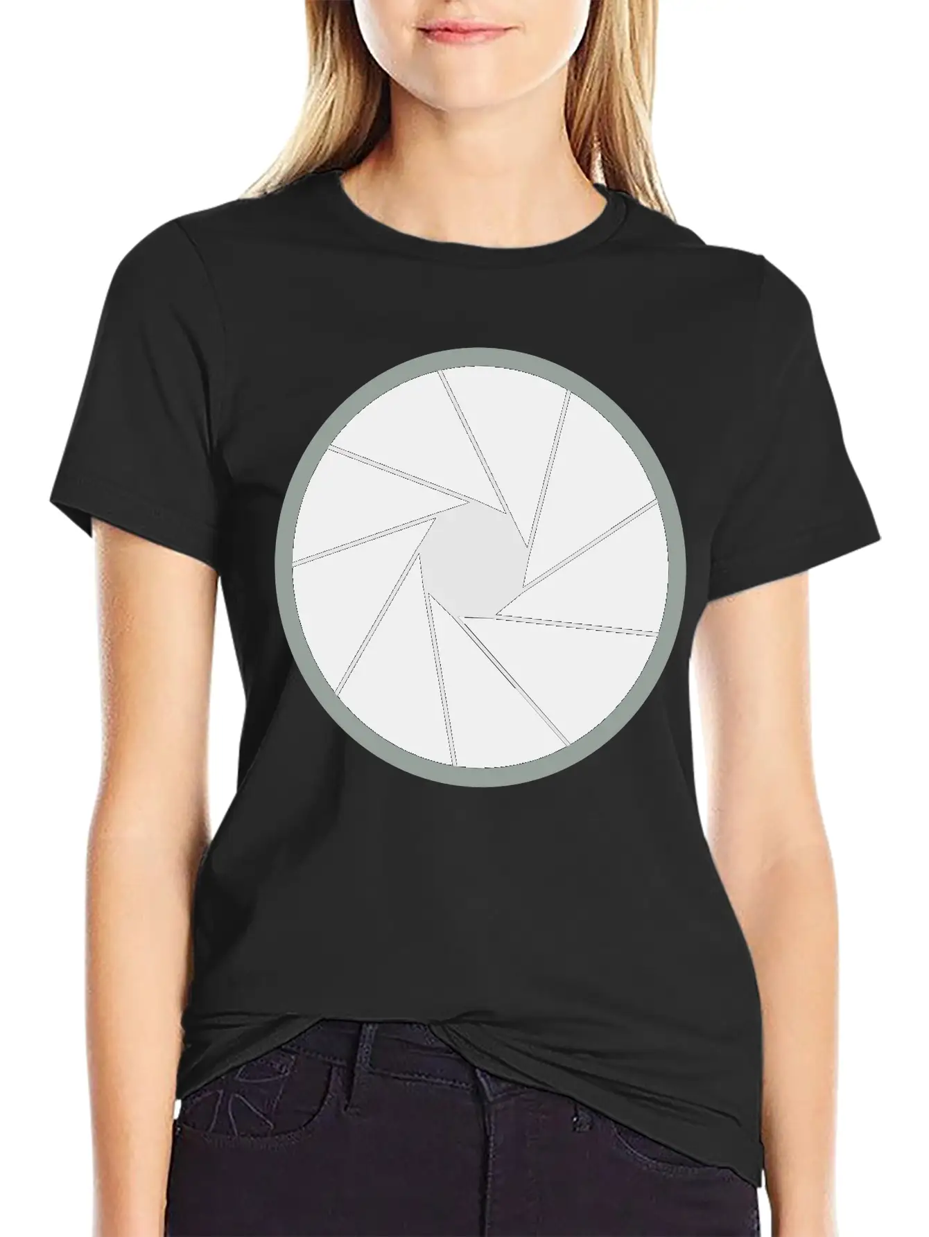 Camera Aperture Unisex Short Sleeve Soft Cotton T-Shirt – Casual Everyday Wear