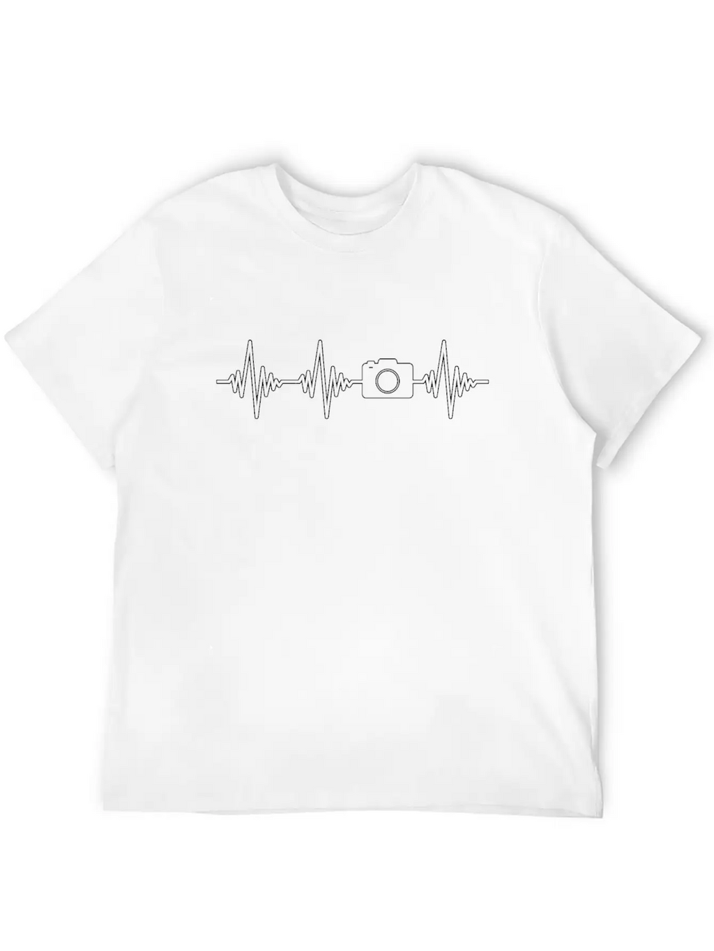 Camera Heartbeat Essential Cotton Tee For Daily Outfits – Unisex Style