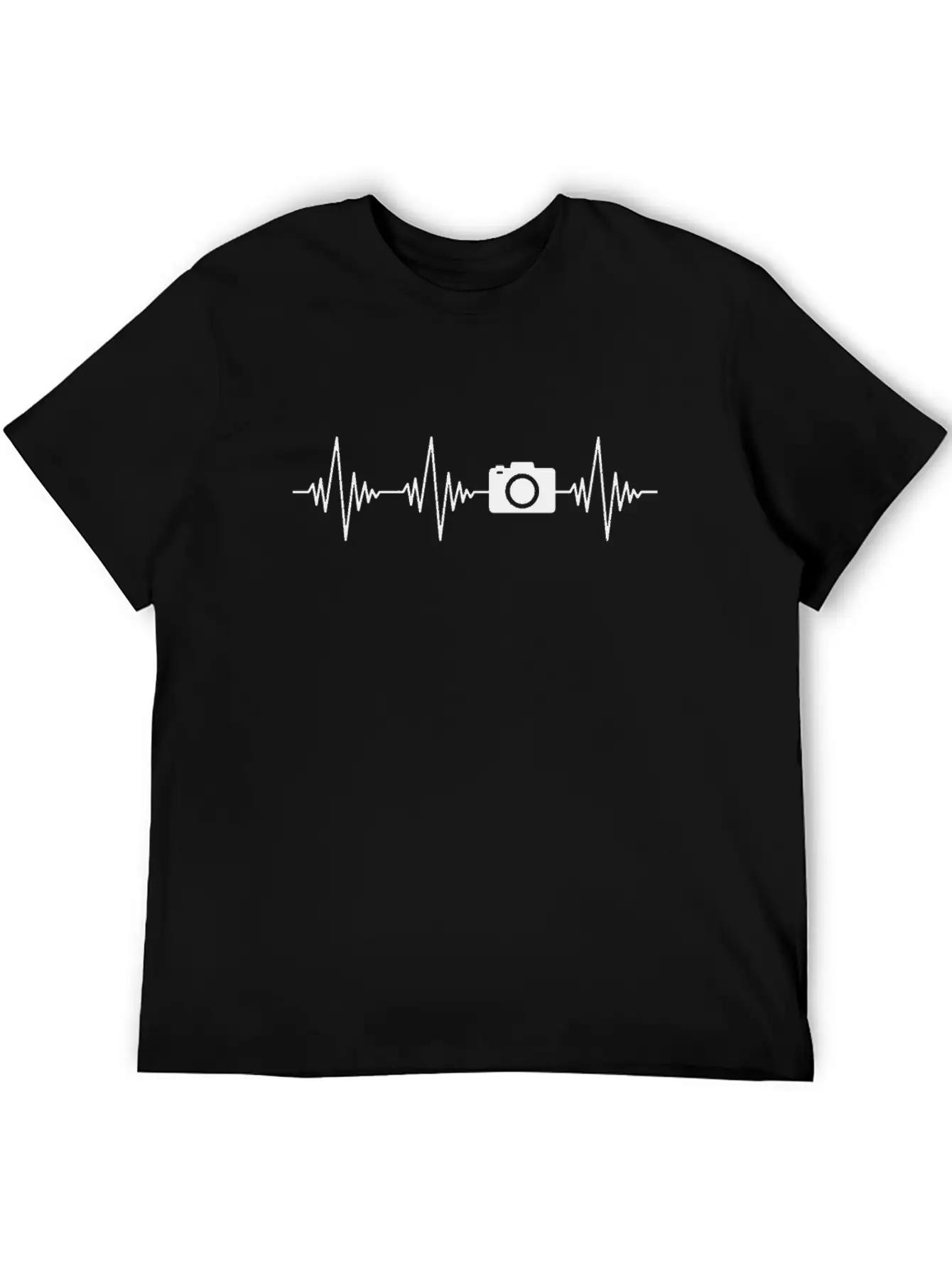 Camera Heartbeat Unisex Casual T-Shirt – Clean Design For Daily Comfort