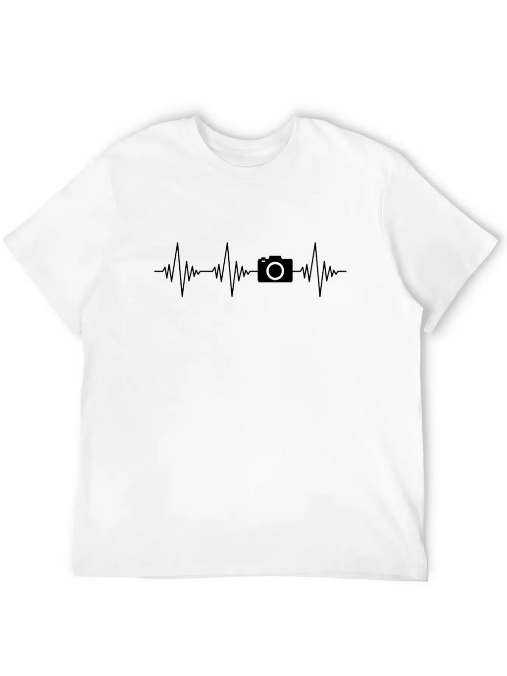 Camera Heartbeat Unisex Casual T-Shirt – Clean Design For Daily Comfort