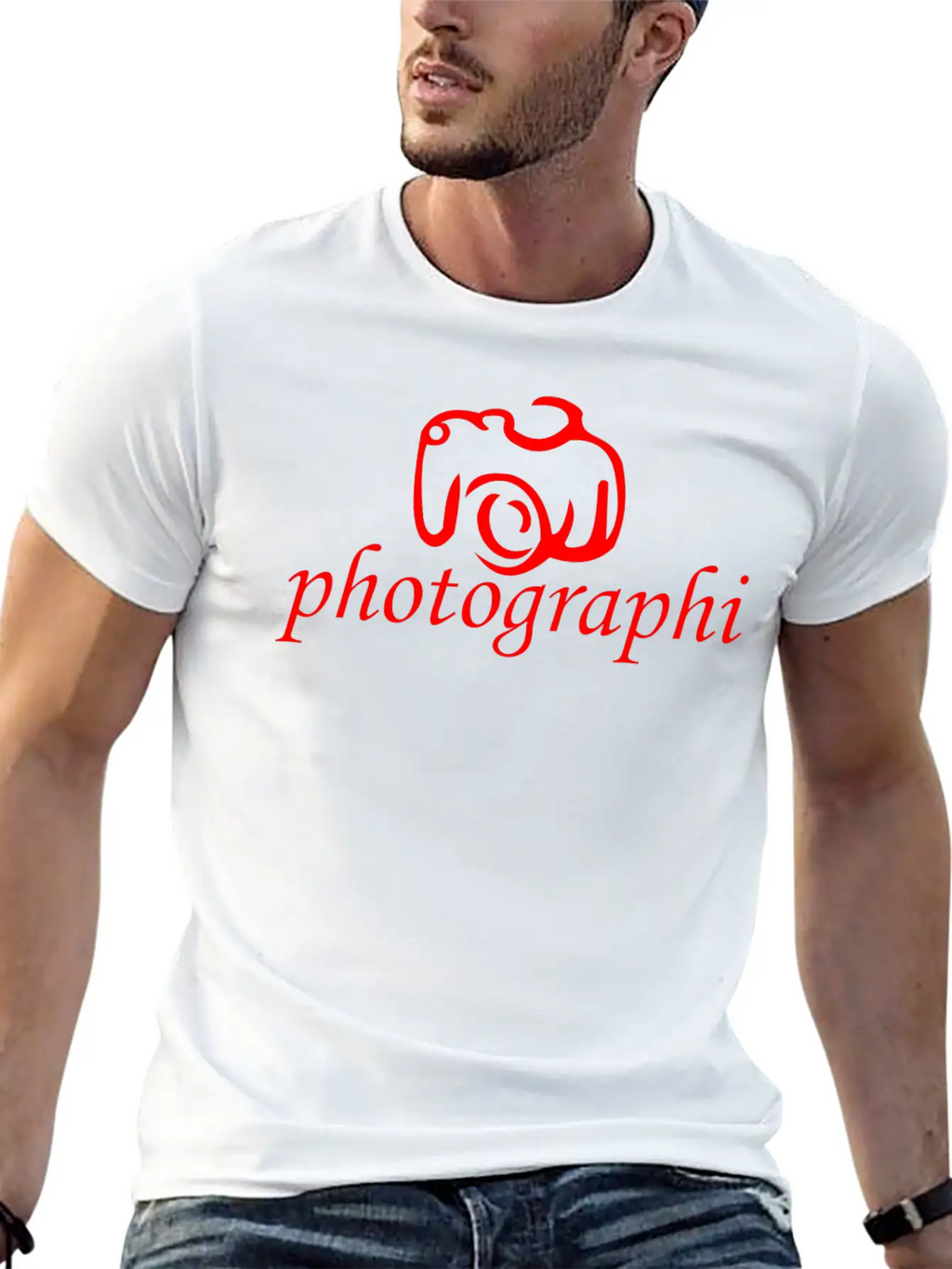 Camera Photo Unisex Short Sleeve Soft Cotton T-Shirt – Casual Everyday Wear