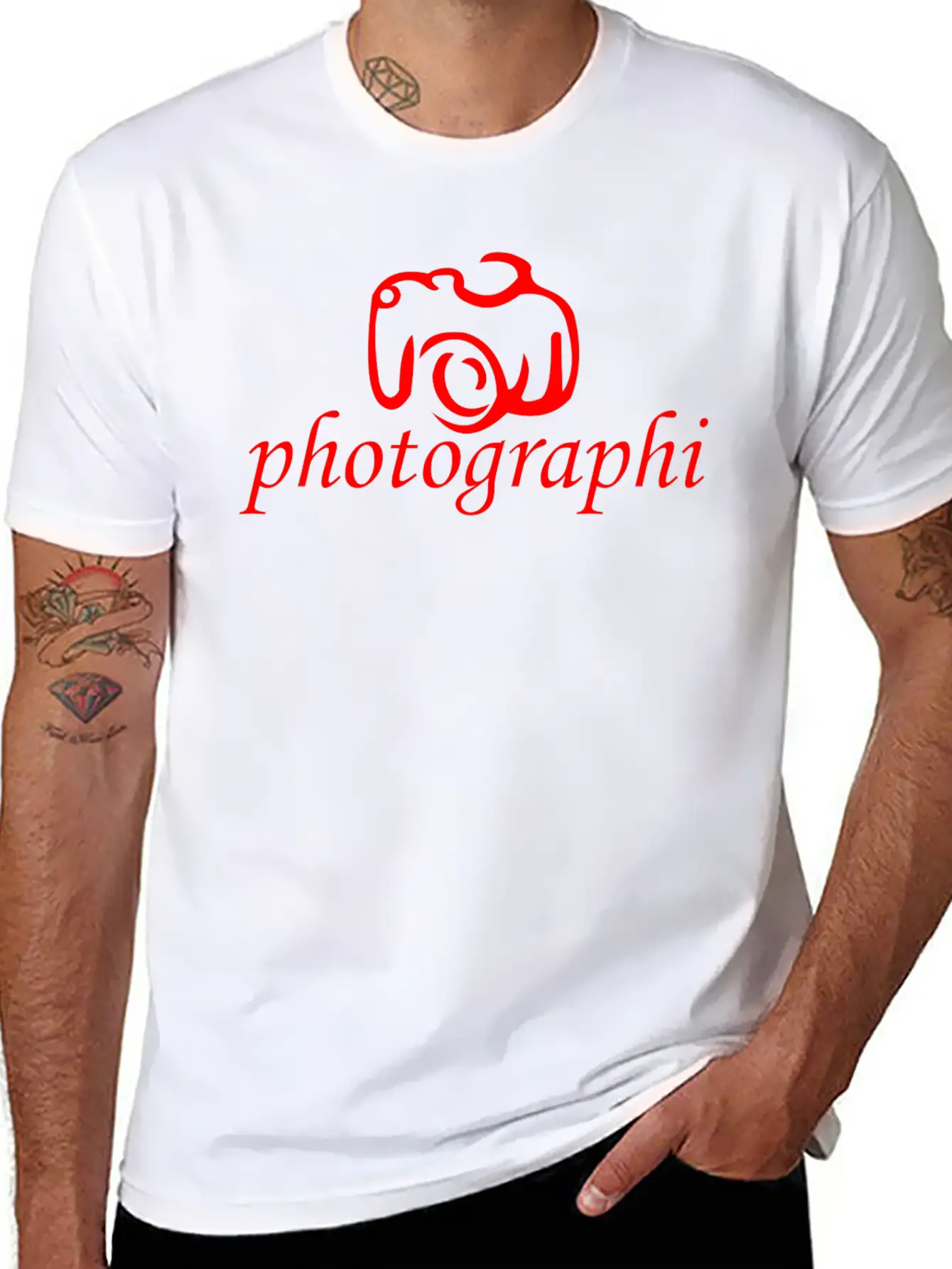 Camera Photo Unisex Short Sleeve Soft Cotton T-Shirt – Casual Everyday Wear