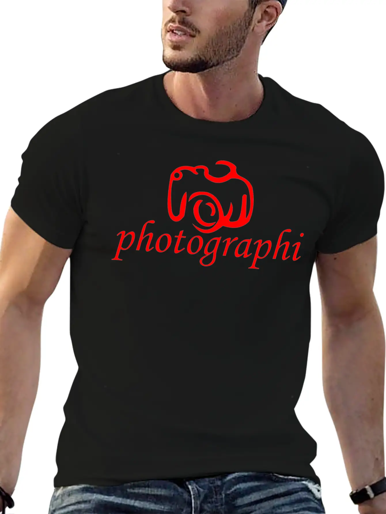 Camera Photo Unisex Short Sleeve Soft Cotton T-Shirt – Casual Everyday Wear