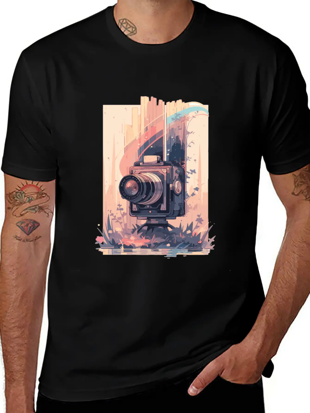 Camera Retro Camera Cameras Analog Unisex Short Sleeve Soft Cotton T-Shirt – Casual Everyday Wear