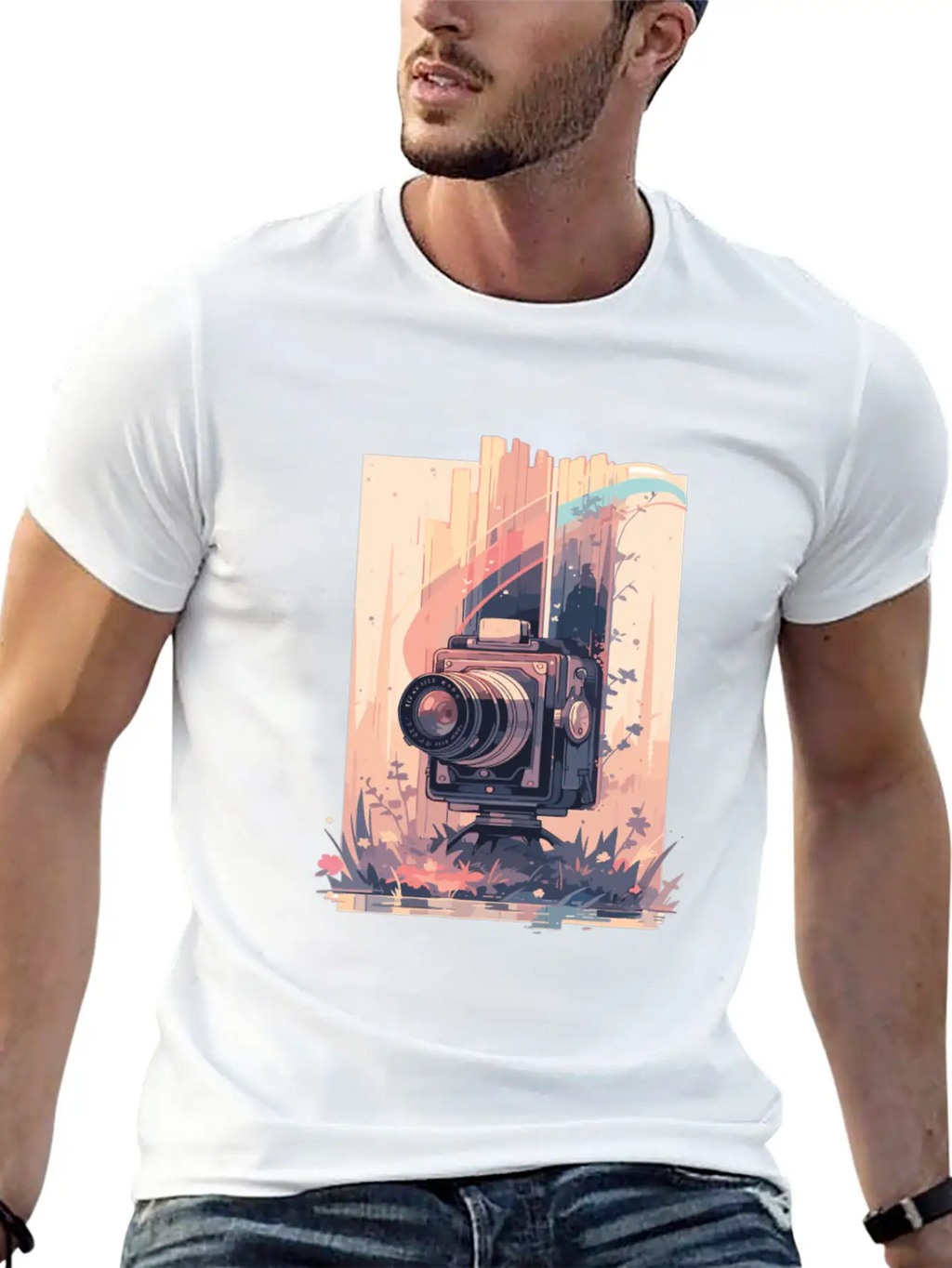 Camera Retro Camera Cameras Analog Unisex Short Sleeve Soft Cotton T-Shirt – Casual Everyday Wear