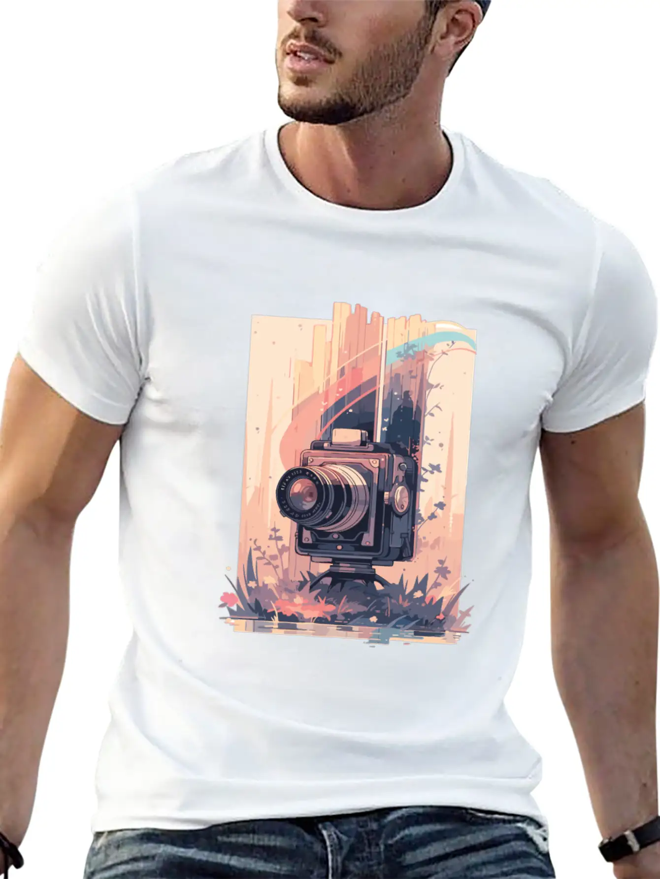 Camera Retro Camera Cameras Analog Unisex Short Sleeve Soft Cotton T-Shirt – Casual Everyday Wear