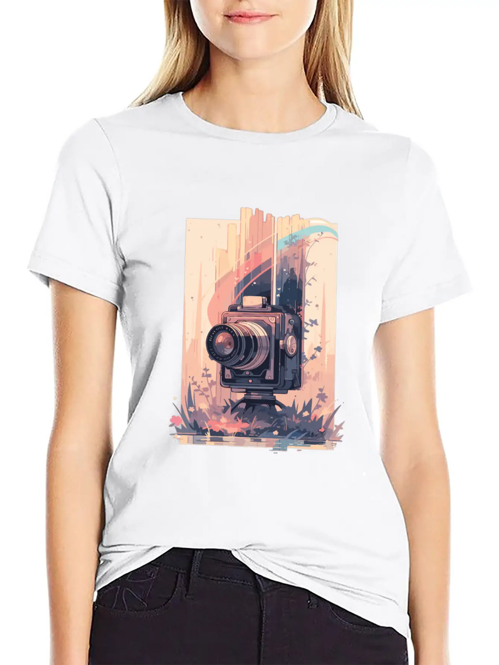Camera Retro Camera Cameras Analog Unisex Short Sleeve Soft Cotton T-Shirt – Casual Everyday Wear