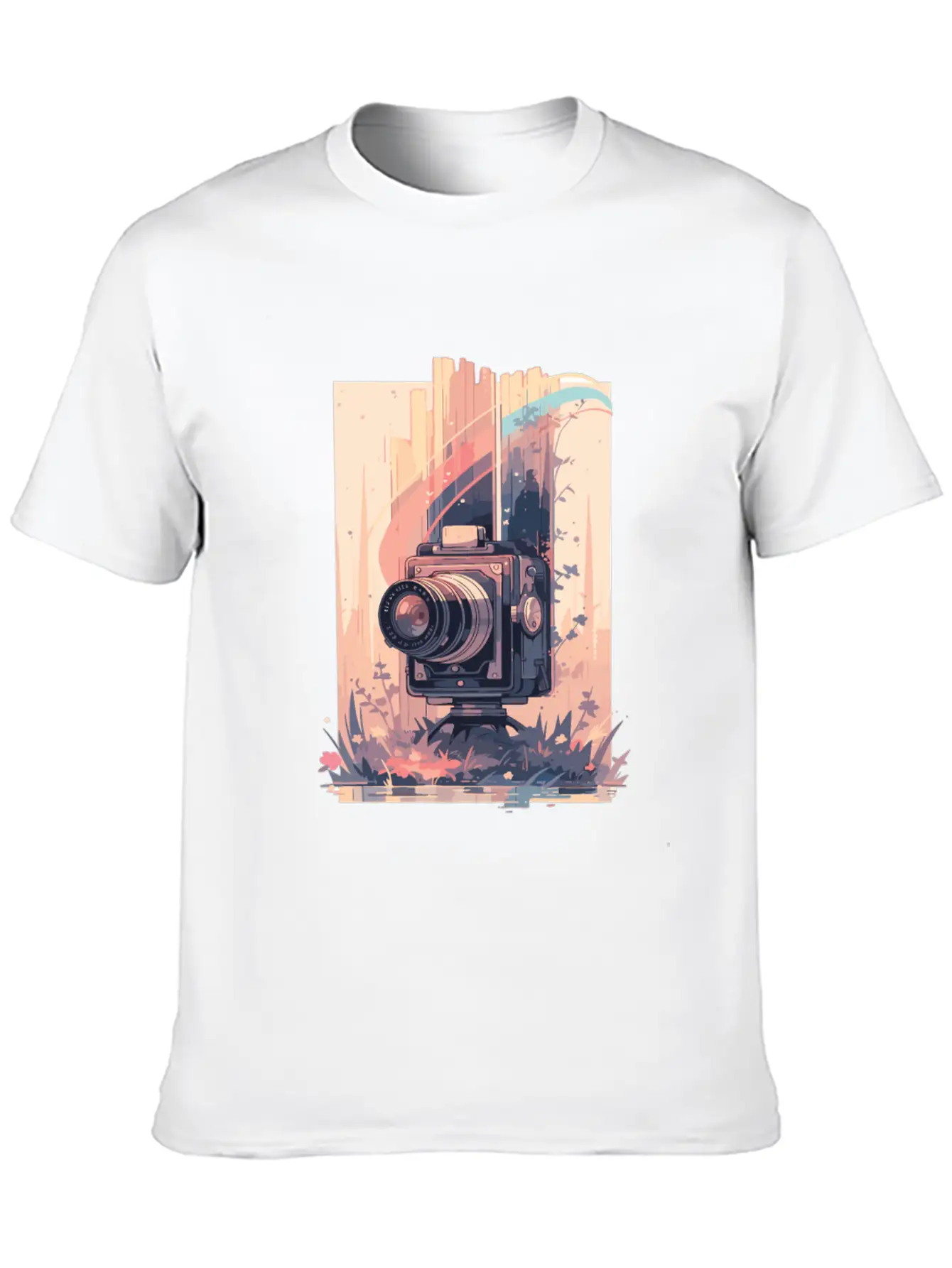 Camera Retro Camera Cameras Analog Unisex Short Sleeve Soft Cotton T-Shirt – Casual Everyday Wear