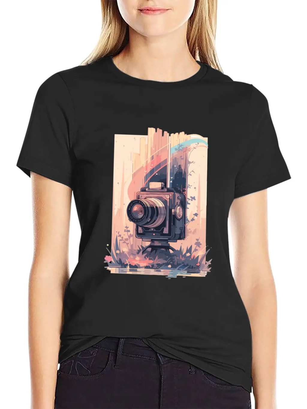Camera Retro Camera Cameras Analog Unisex Short Sleeve Soft Cotton T-Shirt – Casual Everyday Wear