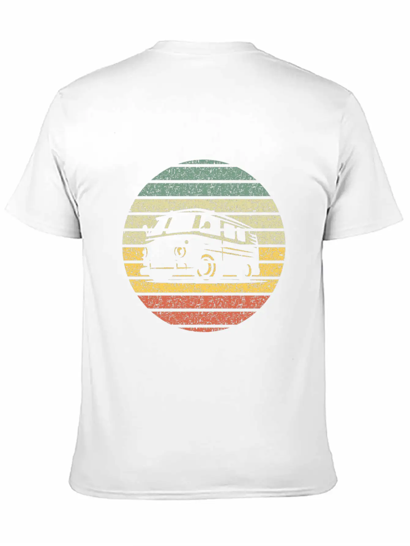Camper Van Silhouette Vintage Breathable Graphic T-Shirt – Perfect For Casual Days