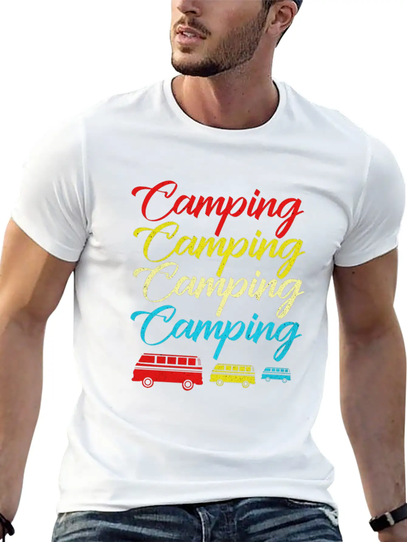 Camping Breathable Soft Cotton T-Shirt – Timeless Casual Look