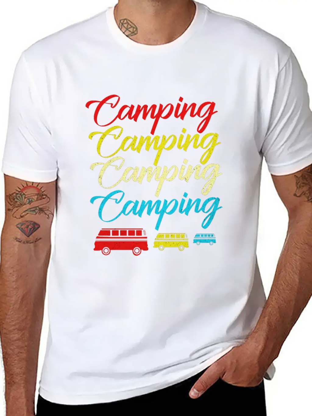 Camping Breathable Soft Cotton T-Shirt – Timeless Casual Look