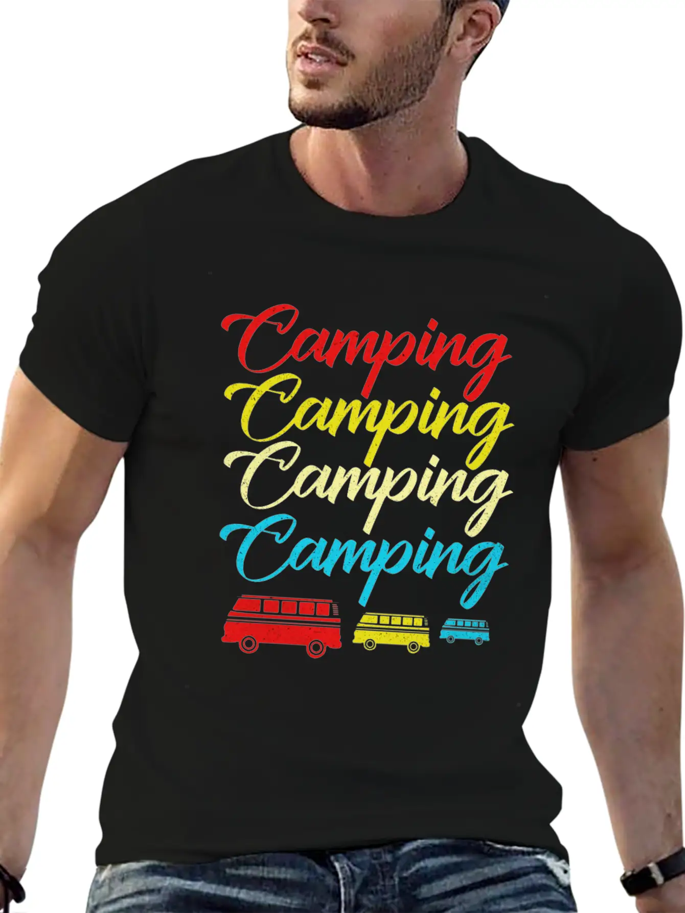 Camping Breathable Soft Cotton T-Shirt – Timeless Casual Look