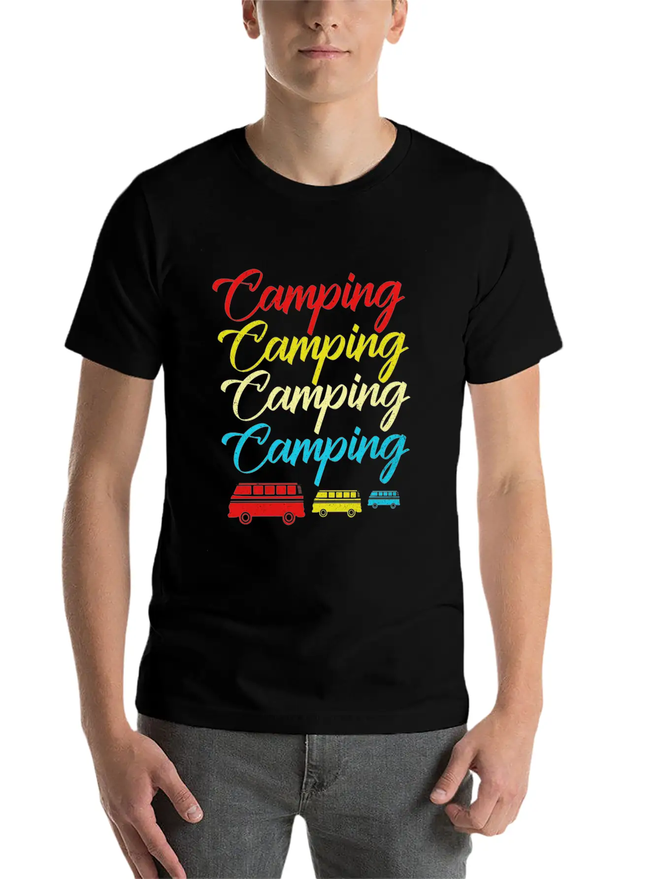 Camping Breathable Soft Cotton T-Shirt – Timeless Casual Look